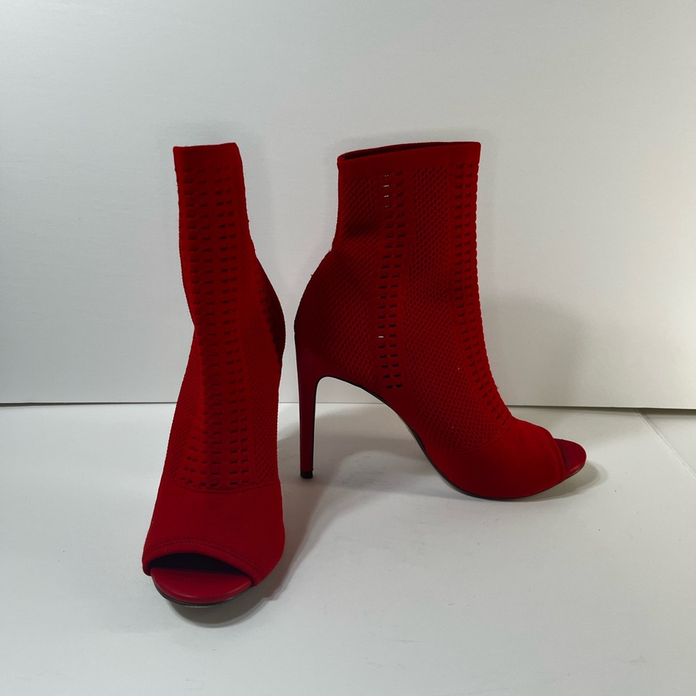 Beston Elnora-1 Knit Open Toe Bootie
